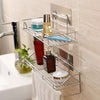 Drill Free Shower Caddy With Towel Holder (Extra Wide)