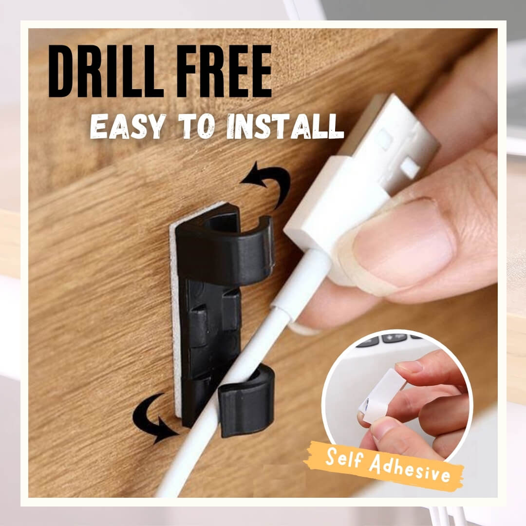 Drill Free Cable Organizer - Homewhis