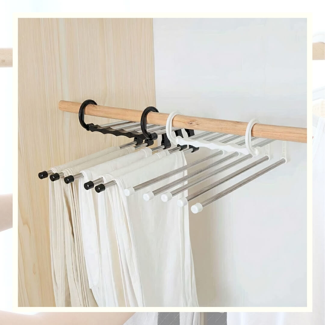 Nisorpa 22 Arms Pull-Out Pants Rack, Closet Pull Out Pants Organizer, Brown  - Walmart.com